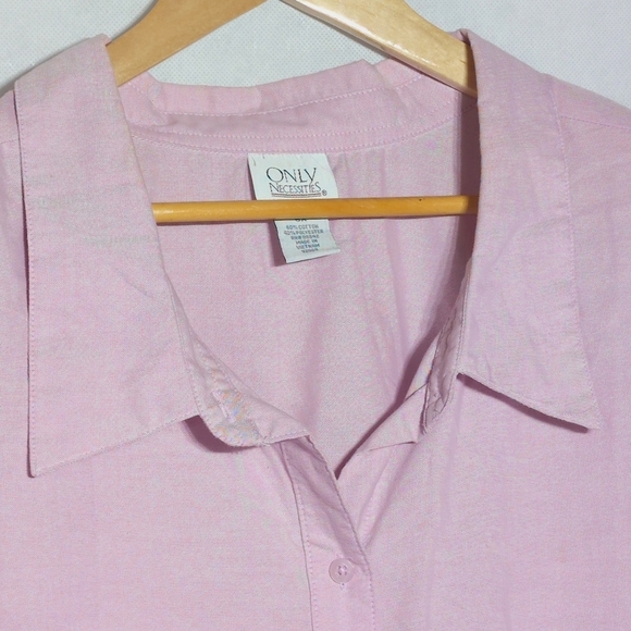 Only Necessities 6X Light Pink Casual Button Down Shirt - Picture 3 of 5
